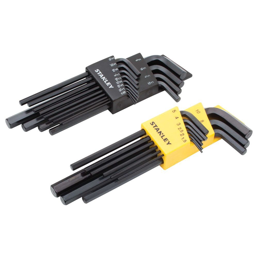 Stanley Hex Keys, Metric and SAE, Propeller Turner Set of 22