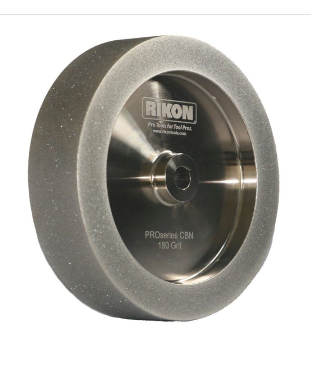 RIKON PRO CBN 8 Inch x 1.5 Inch x 1 Inch Square Edge 80 Grit Sharpening Wheel, 5/8 Inch Arbor