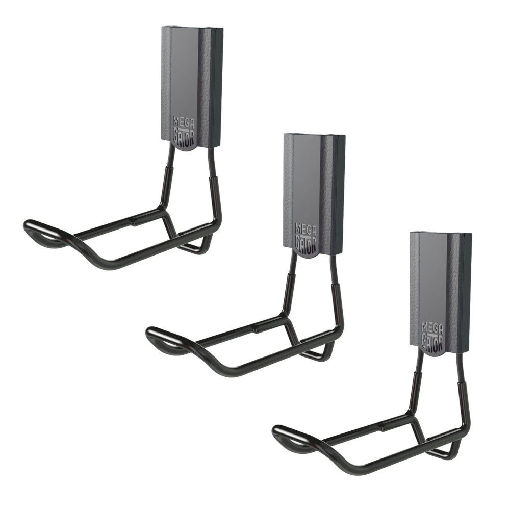 Gator Magnetics MEGA 45 Lbs 4.5 Inch Black Steel Magnetic Closed Hook, 3 Pack Bundle