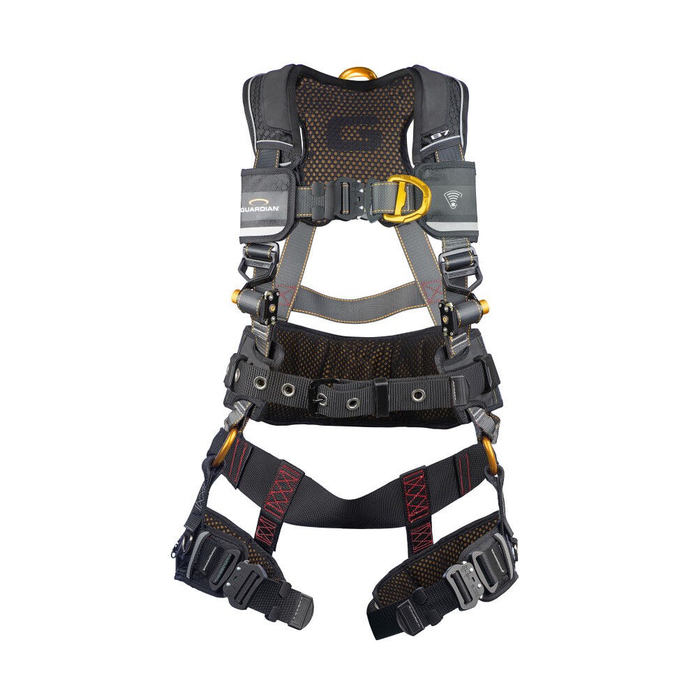 Guardian Fall Protection Full Body Harness with QC Chest/Leg Buckle Sternal D-Ring