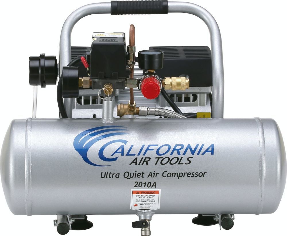 California Air Tools Ultra Quiet Oil-Free Corded 1HP 2 Gallon Aluminum Tank Air Compressor