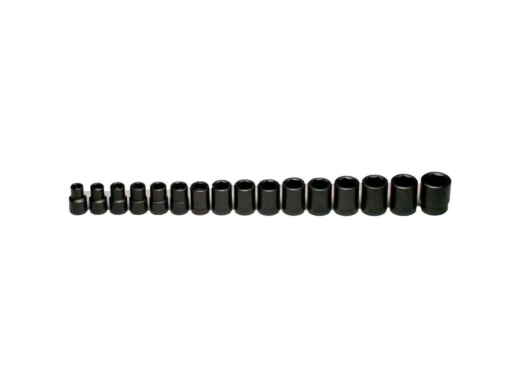Wright Tool 1/2 In. Dr 16 pc. Impact Metric Socket Set 10 mm to 27 mm 6 pt Set