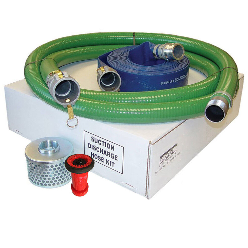 Honda 1-1/2 Inch x 20 Ft Pin Lug Suction Hose and 50 Ft Discharge Hose Kit for Water Pump