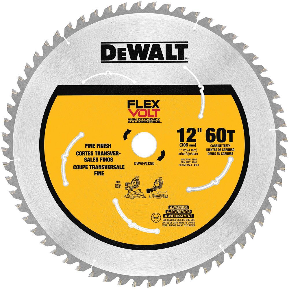 DEWALT FLEXVOLT 12 In. 60T Miter Saw Blade
