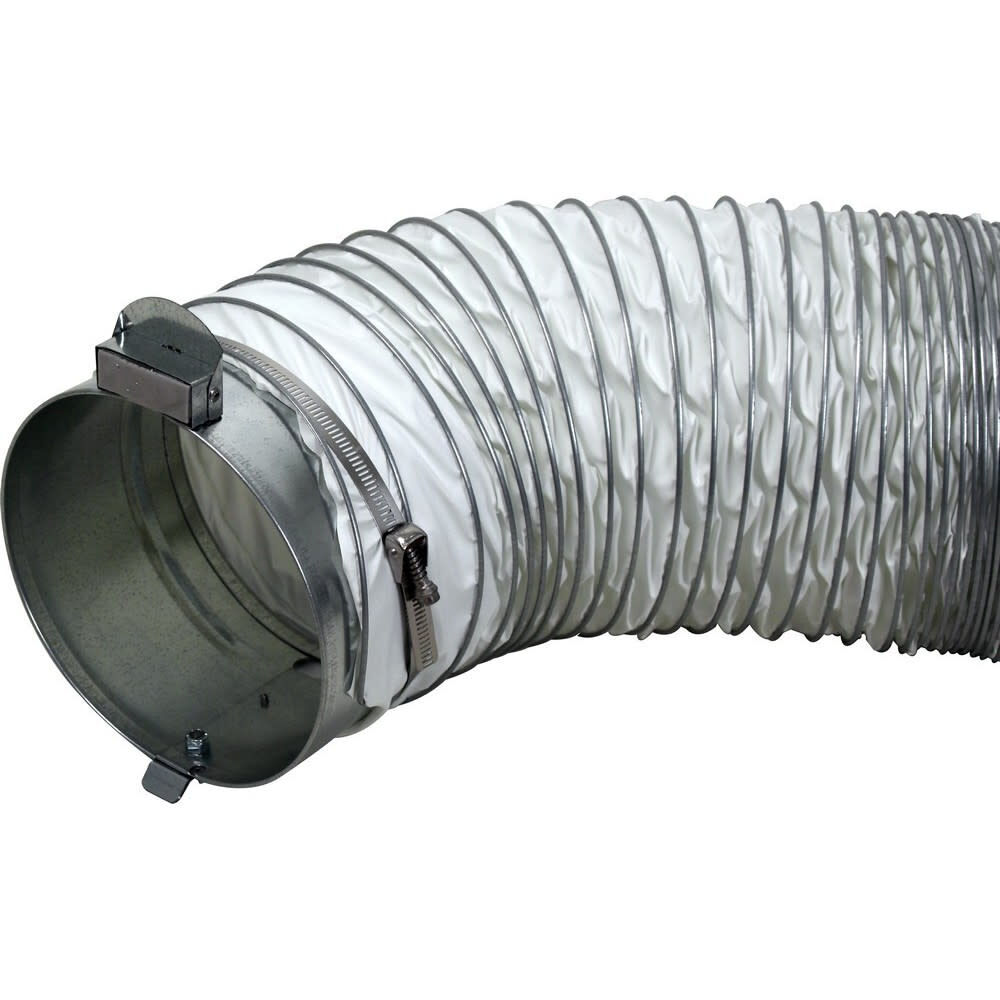 LB White 8in x 12′ White Distribution Duct Kit For Premier 40 Heater