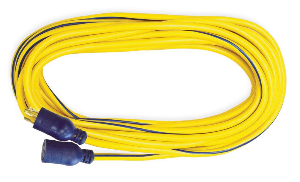 Voltec 100 Ft. 12/3 SJTW Yellow with Blue L5-20P L5-20R