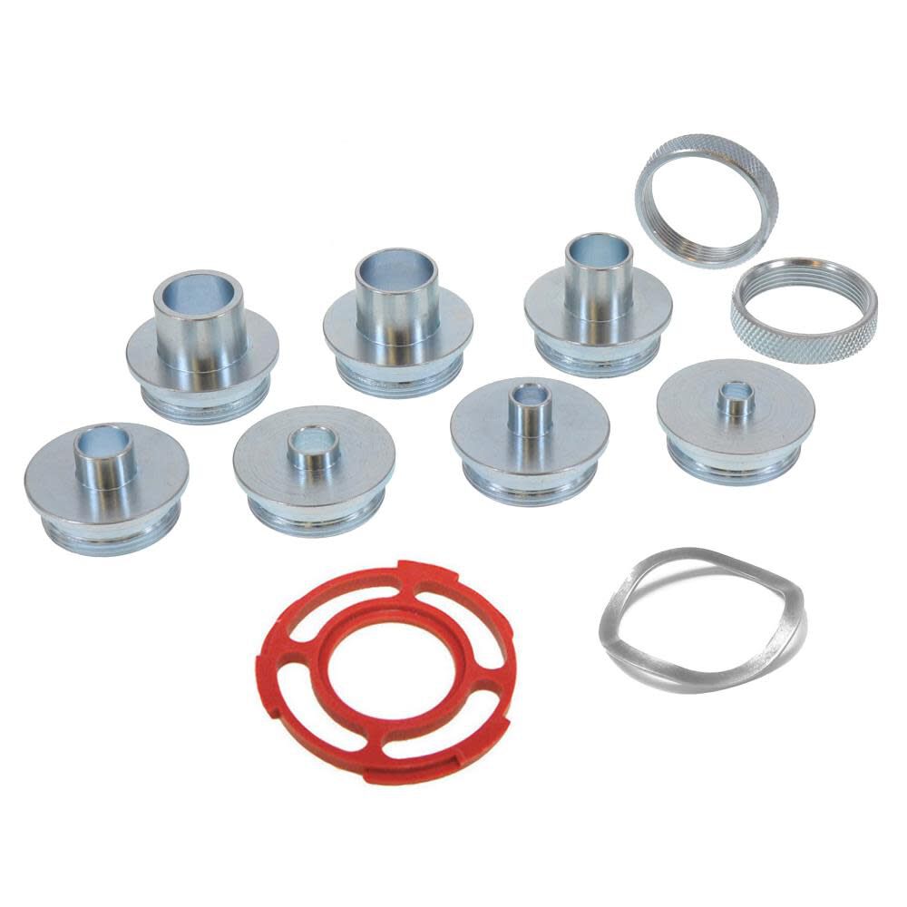 Milescraft Metal Bushing Set – 10 piece Router Template Guide Set with Wave Washer