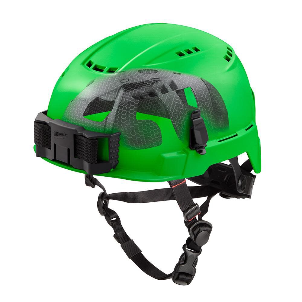 Milwaukee BOLT Green Vented Safety Helmet with IMPACT ARMOR Liner (USA)-Type 2, Class C