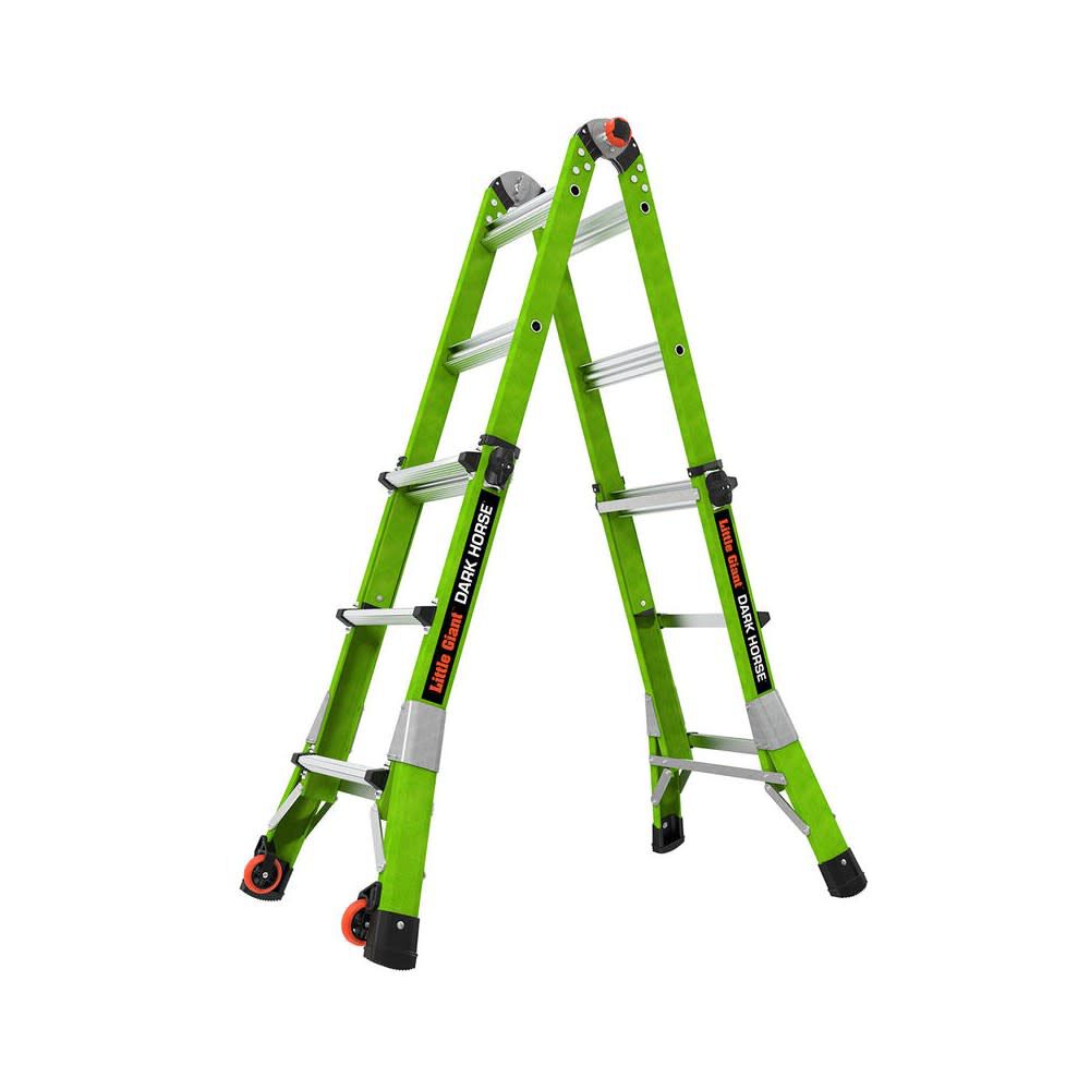 Little Giant Safety Dark Horse 2.0 Model 13 Fiberglass Articulated Extendable Ladder