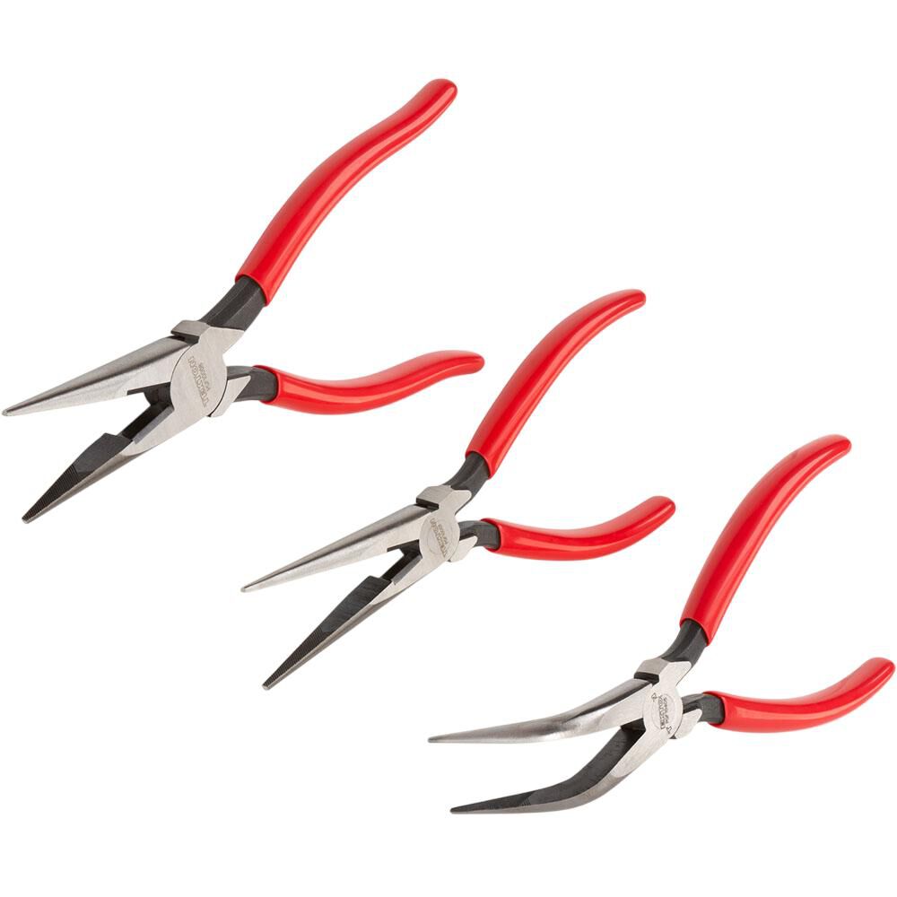 Tekton Long Nose Pliers Set, 3-Piece (7, 8, 6 Inch Bent)