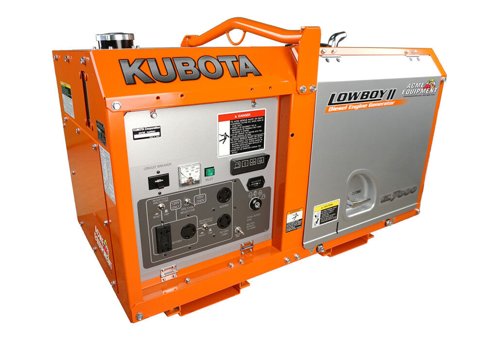 Kubota Lowboy Pro II Series 7,000 Watt (7kW) Diesel Powered 50-State Liquid-Cooled Standby Generator
