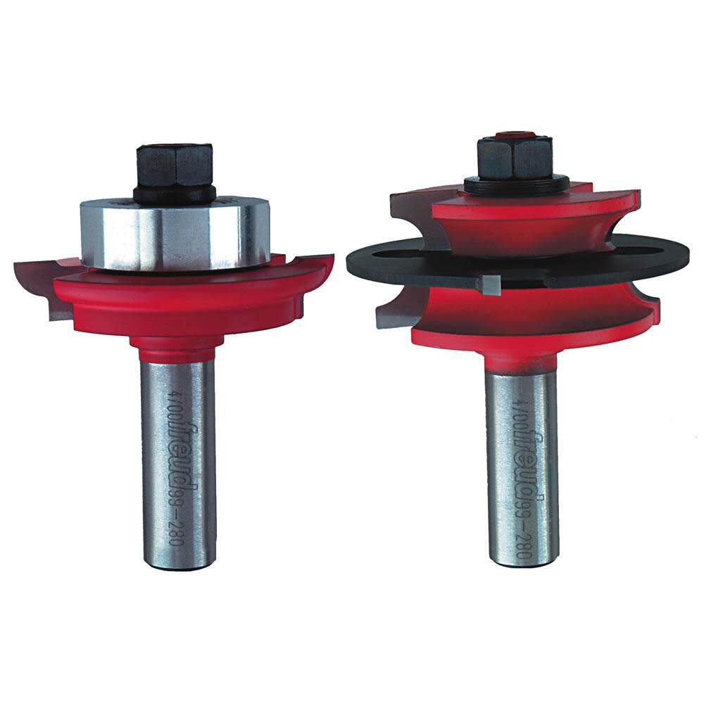 Freud 2-3/8 In. (Dia.) Recoverable Bead Glass Door Bit Sets with 1/2 In. Shank