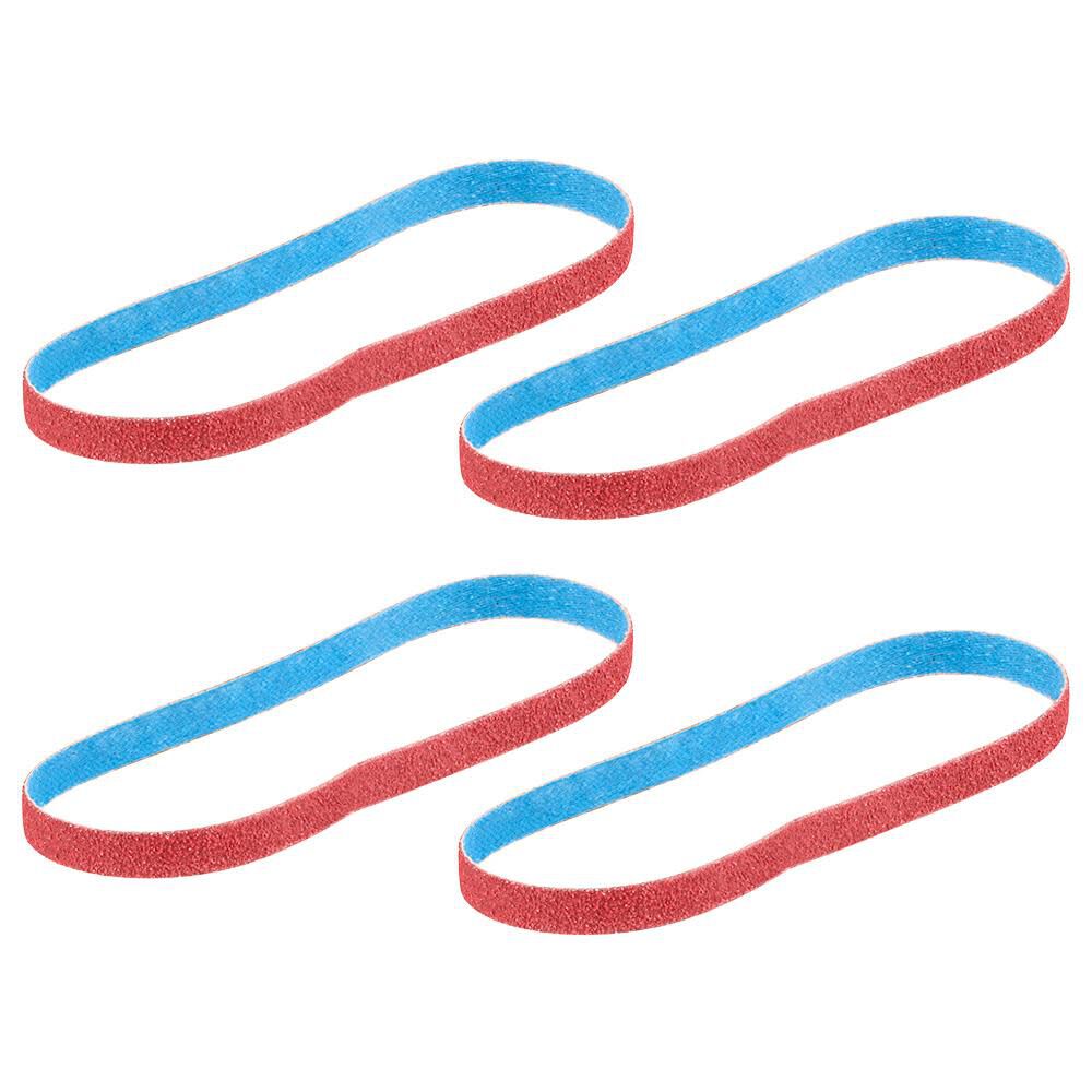Milwaukee 3/8 Inch x 13 Inch 80 Grit Bandfile Belts 4 pack