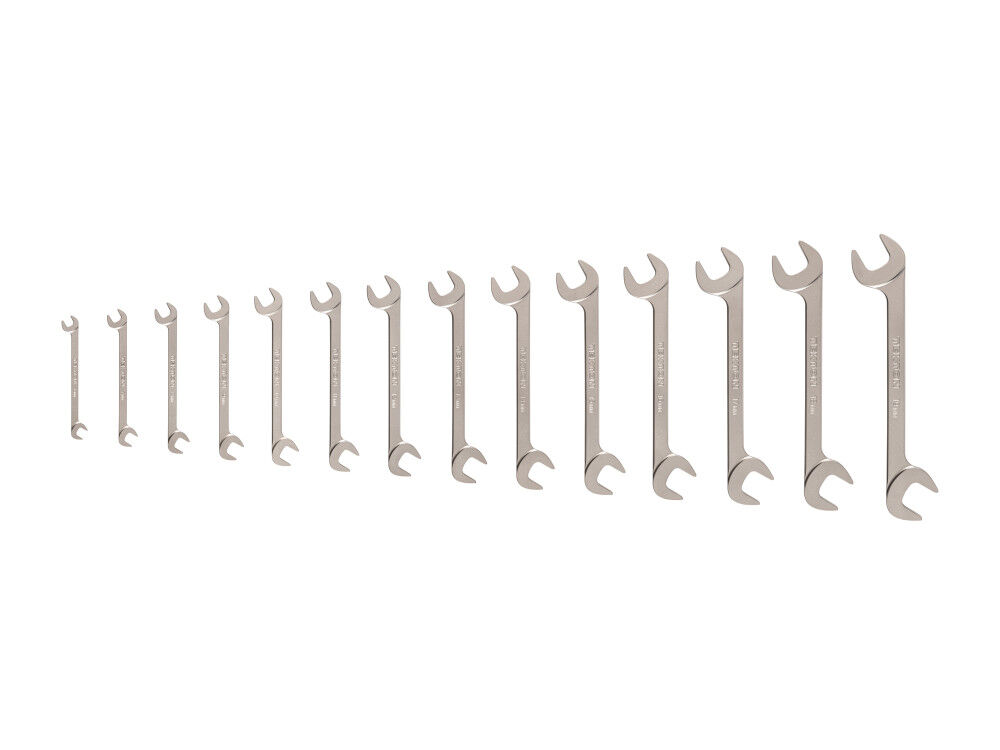 Tekton Angle Head Open End Wrench Set, 14-Piece (6-19 mm)