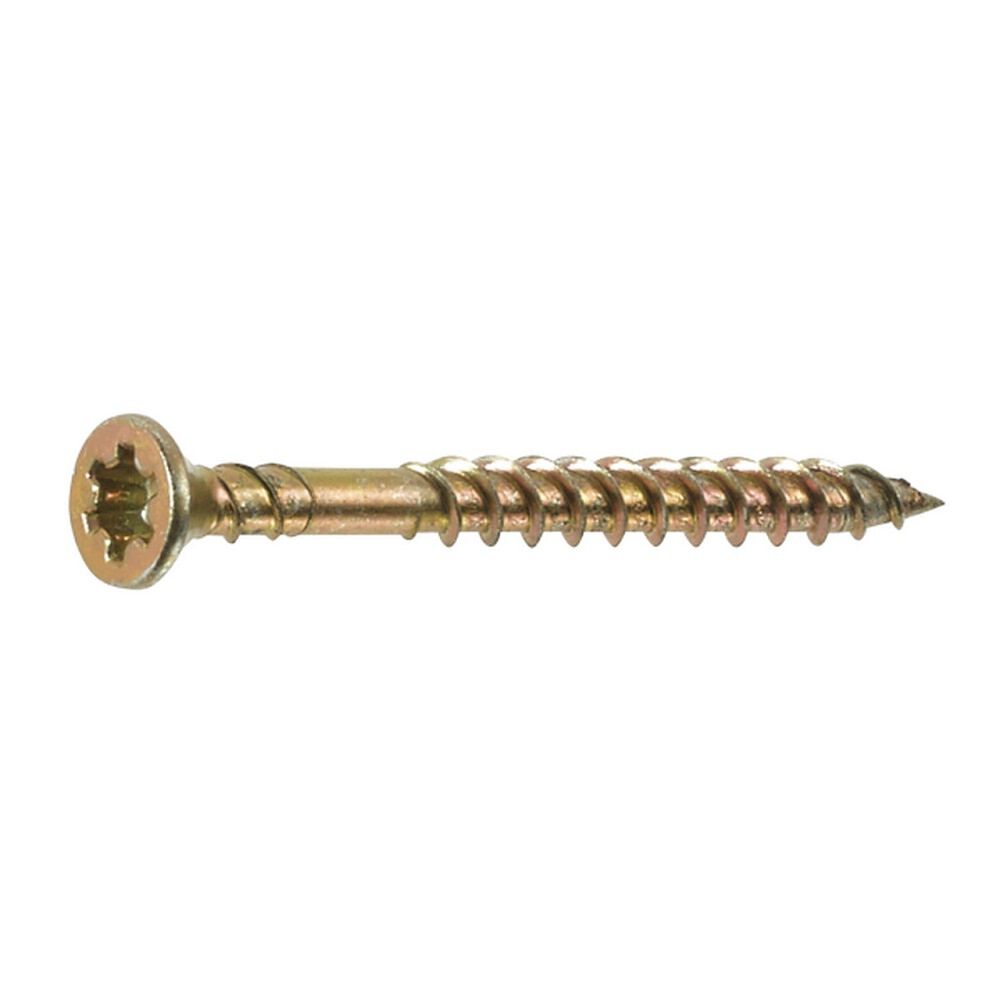 OMG Inc #8 x2 in. Yellow Zinc Fast Thread PAMDrive Screw – 1000/Box