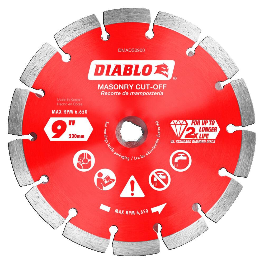 Diablo Tools 9 Inch Segmented Rim Diamond Cut-Off Blade for Masonry