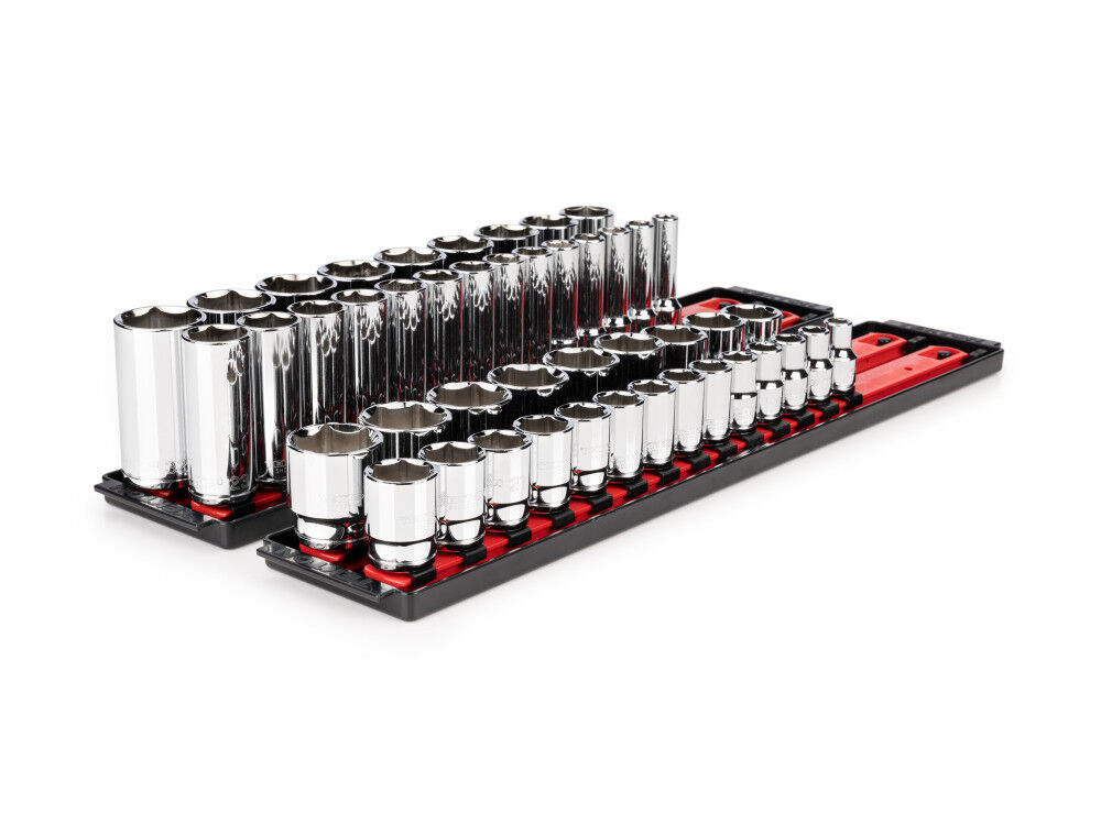 Tekton 1/2 Inch 6 Point Socket Set, 46 Pieces (10-32 mm)