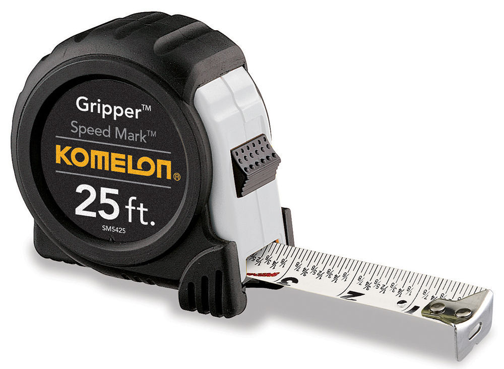 Komelon 25′ x 1in Gripper Speed Mark Tape Measure