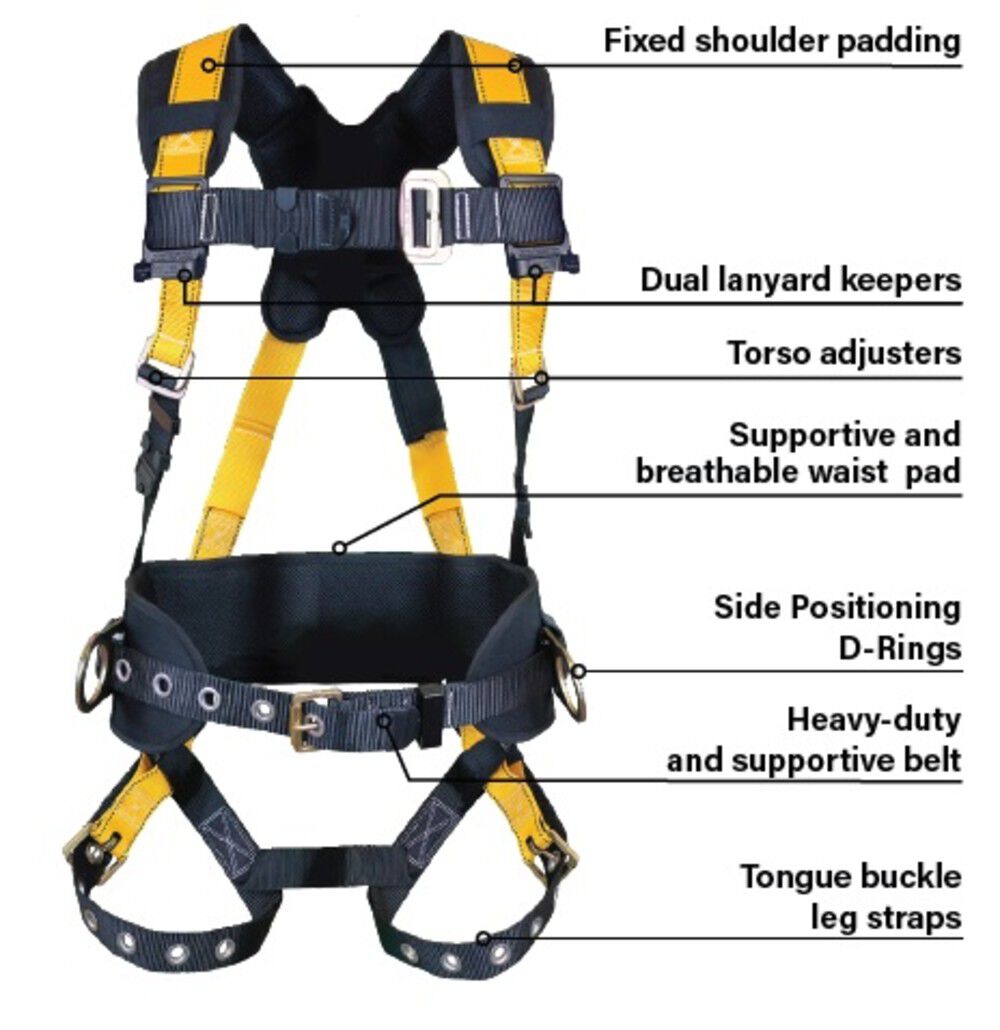 Guardian Fall Protection Seraph Harness, XL/2X