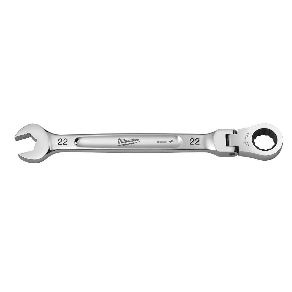 Milwaukee Combination Wrench Flex Head Ratcheting 22mm