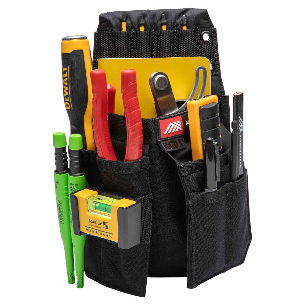 Diamondback Toolbelts Mazo X Right Side Compact Tool Pouch, 1 Pocket, Black