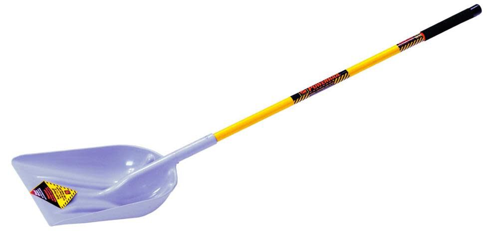 Structron Grain Scoop Poly Head Yellow Fiberglass Handle Cushion Grip