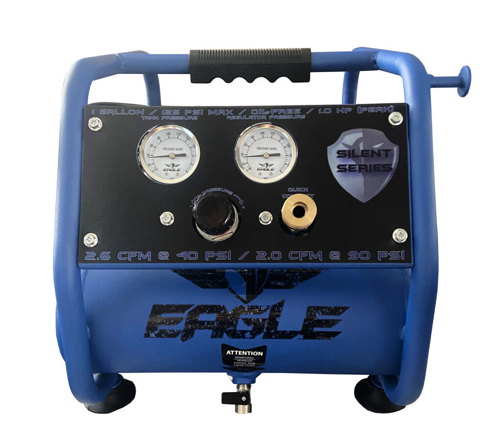 Eagle Compressor Silent Series 1 Gallon Portable Electric Air Compressor
