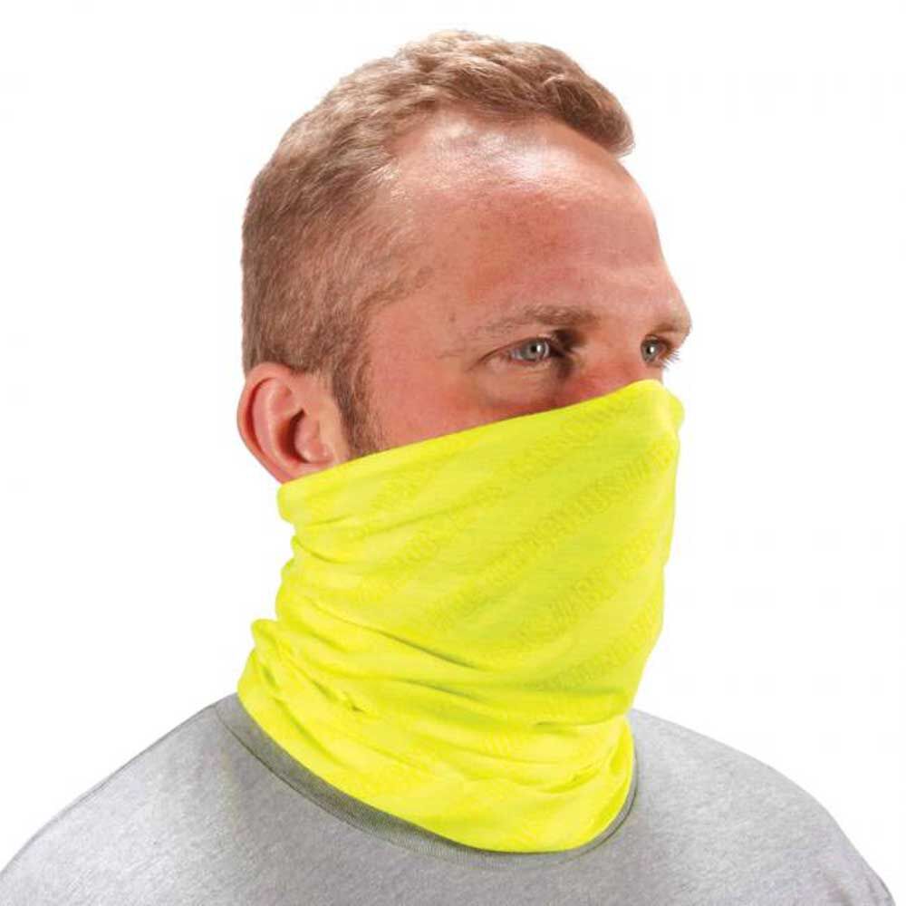 Ergodyne Chill-Its 6485 Face Guard Mask and Neck Gaiter Lime Green