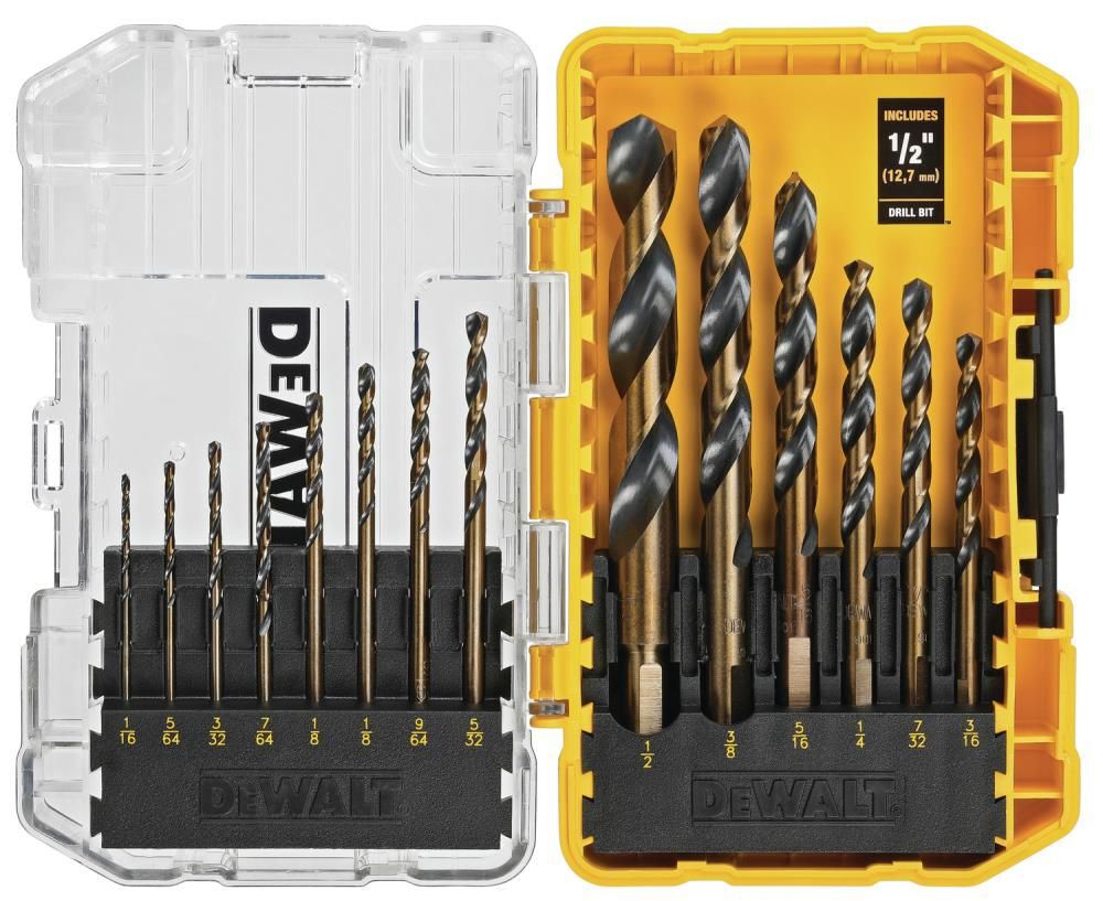 DEWALT Drill Bit Set Split Point Black & Gold 14pc