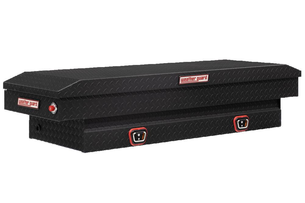 Weather Guard Saddle Truck Tool Box Aluminum Compact Matte Black