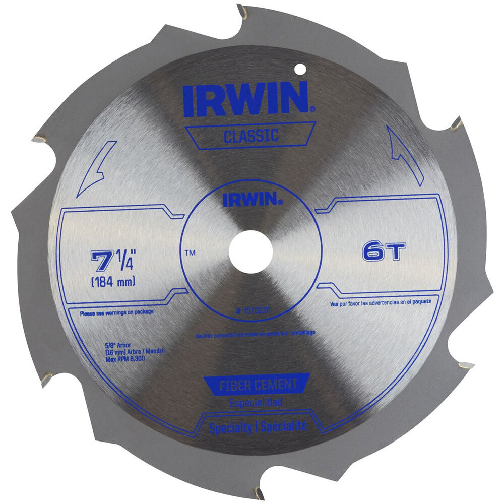 Irwin 7-1/4 In. 6T Fiber Cement Saw Blade