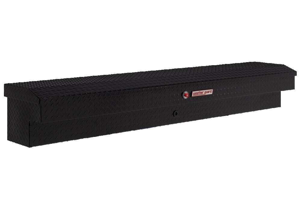 Weather Guard 87in Lo-Side Truck Tool Box Aluminum Gloss Black