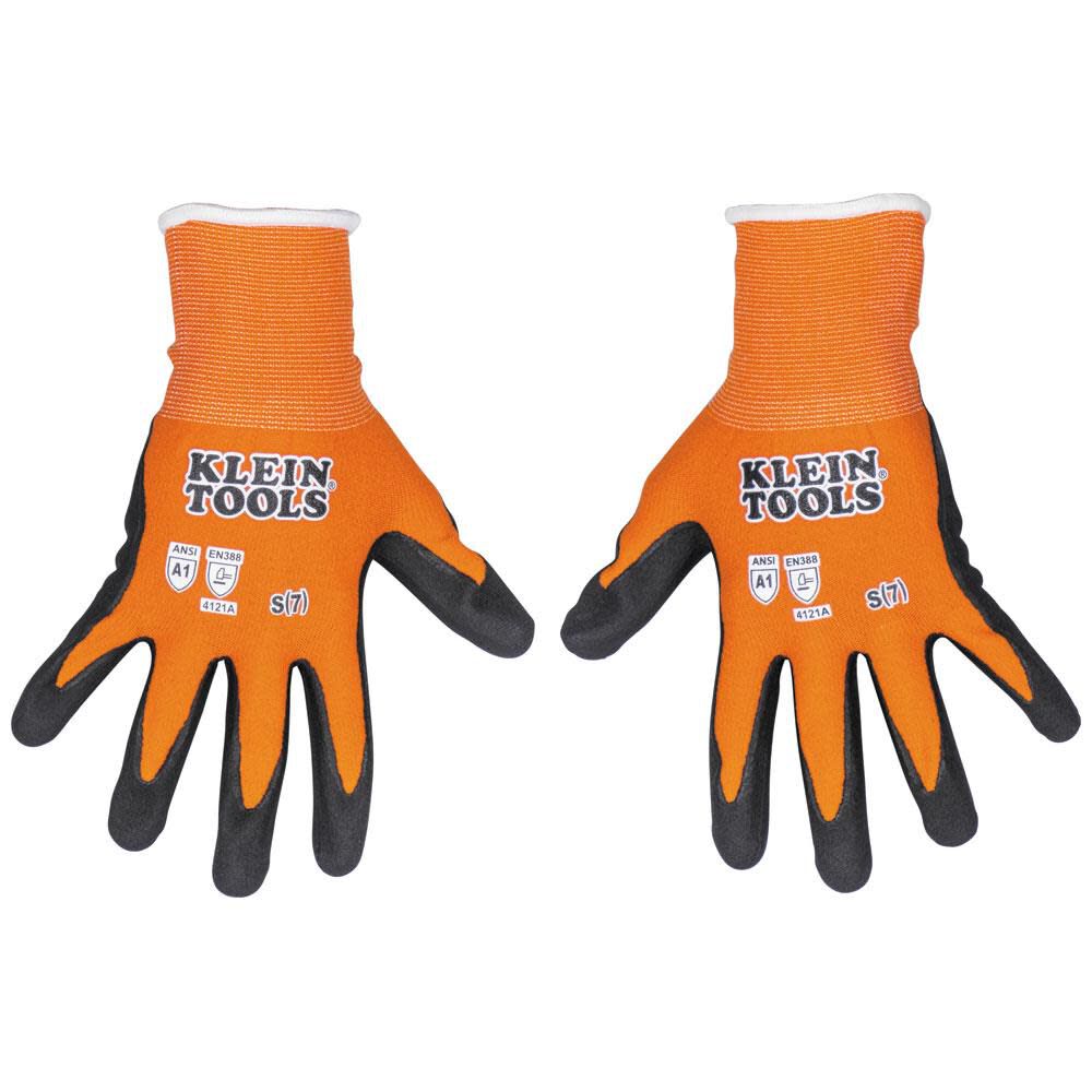 Klein Tools A1 Cut Knit Dipped Gloves, Small, 2pk