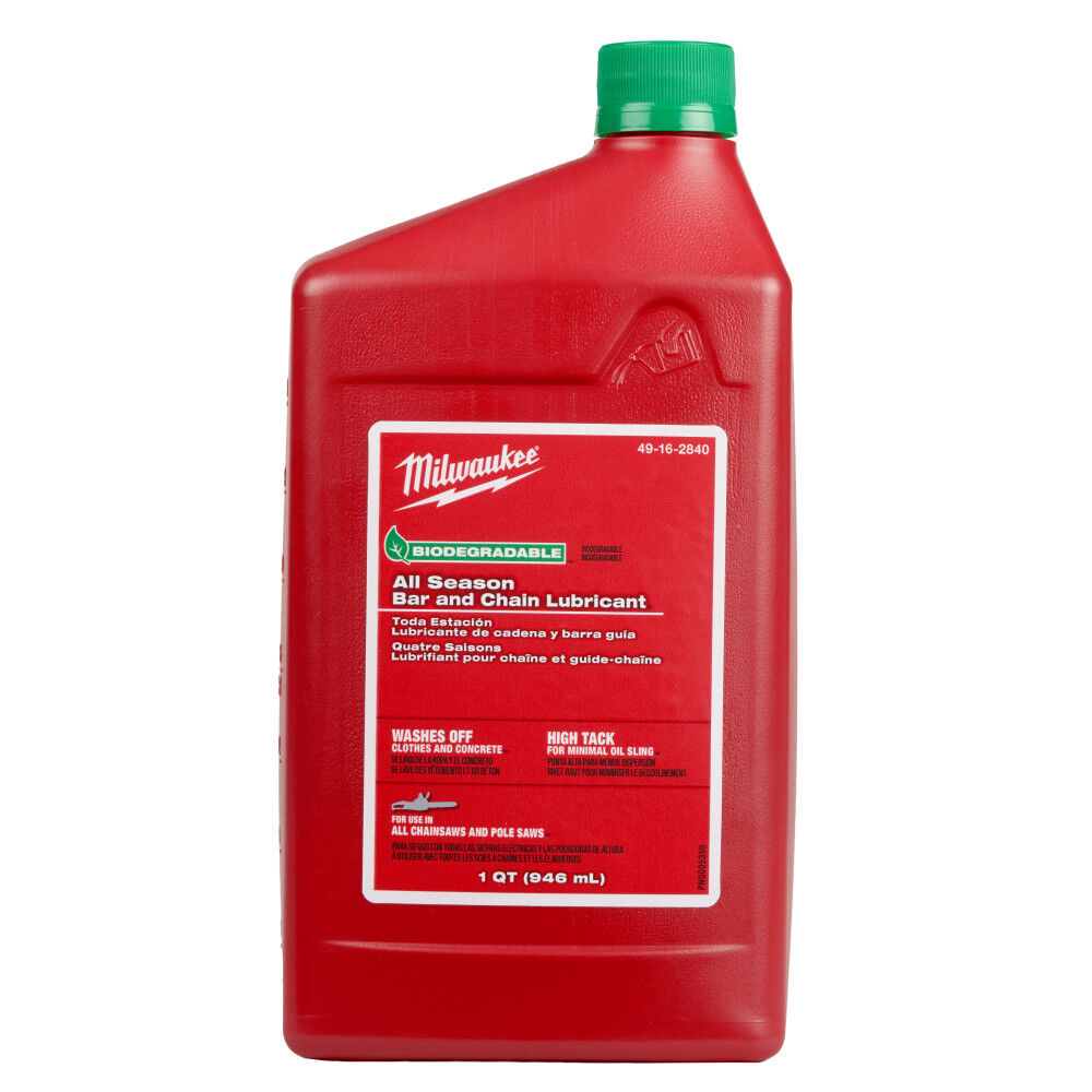 Milwaukee 1 Quart Biodegradable All Season Bar and Chain Lubricant