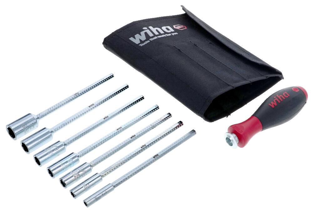 Wiha SoftFinish Drive-Loc VI Nut Driver Set Inch 8 Pieces