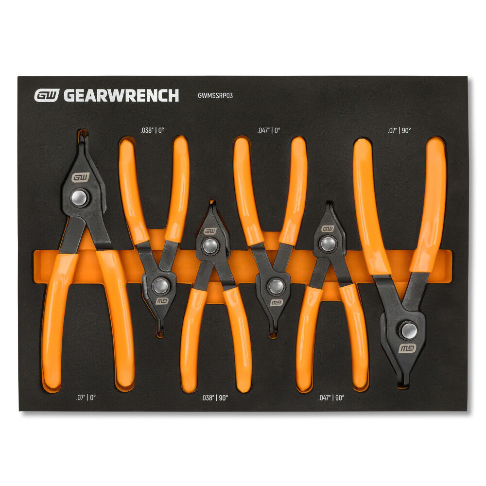 GEARWRENCH Push Button Convertible Snap Ring Pliers Set