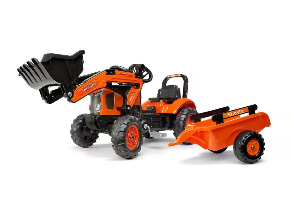 Kubota M7 Miniature Toy Pedal Tractor with Trailer and Loader