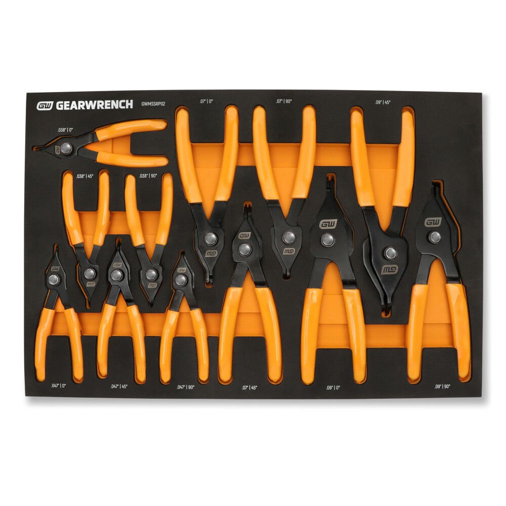 GEARWRENCH Push Button Convertible Snap Ring Pliers Set