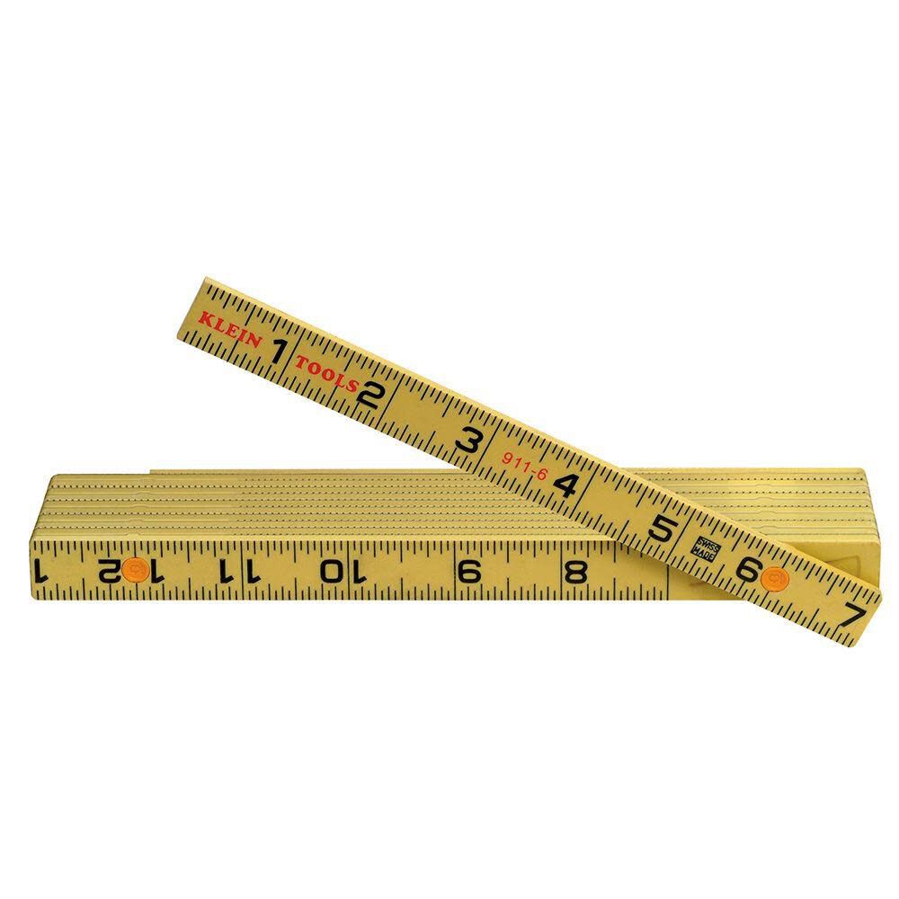 Klein Tools Fiberglass Folding Ruler with Outside Reading