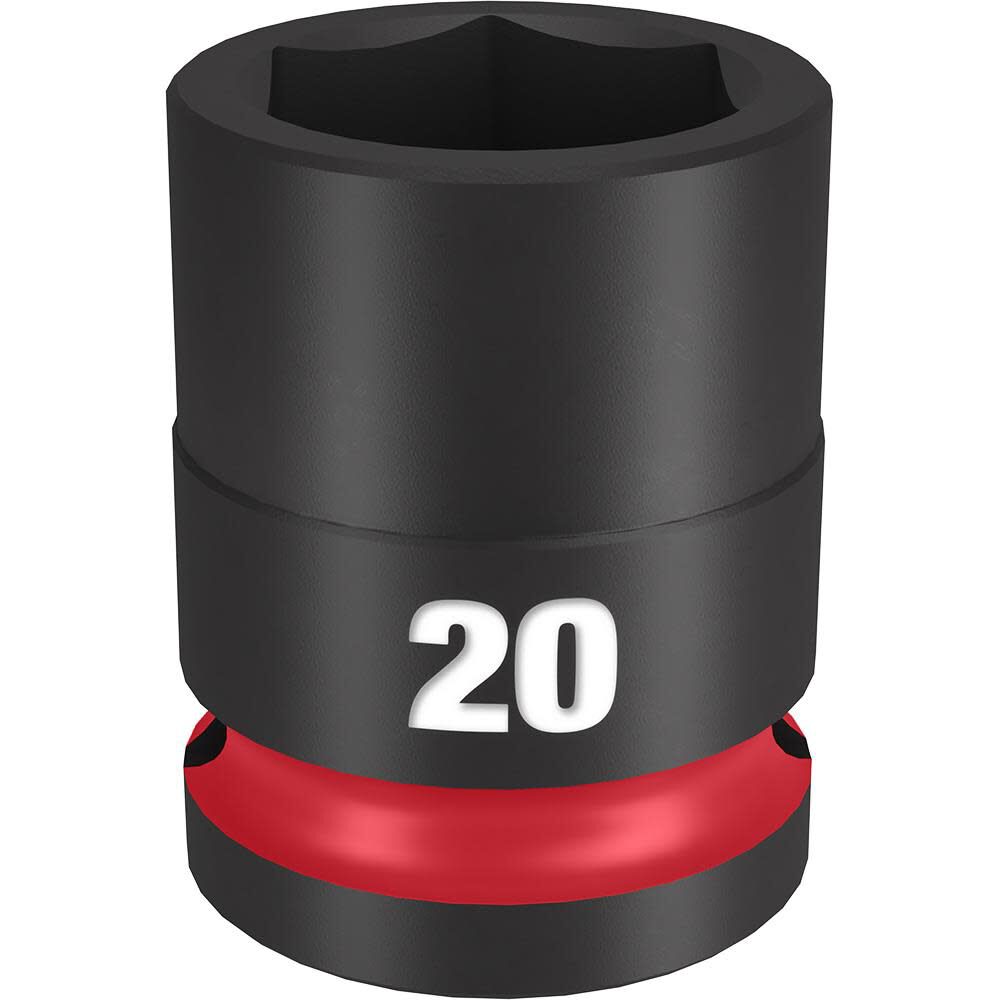 Milwaukee Impact Socket 1/2in Drive 20mm Standard 6 Point