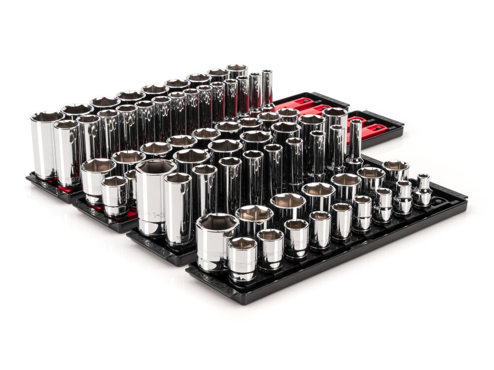 Tekton 1/2 Inch Drive 6 Point Socket Set, 78 Pieces (3/8-1-5/16 Inch, 10-32 mm)