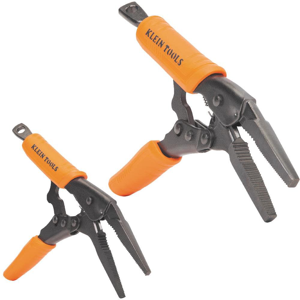 Klein Tools 2-Piece Long Nose Locking Pliers Set, 6- and 9-Inch