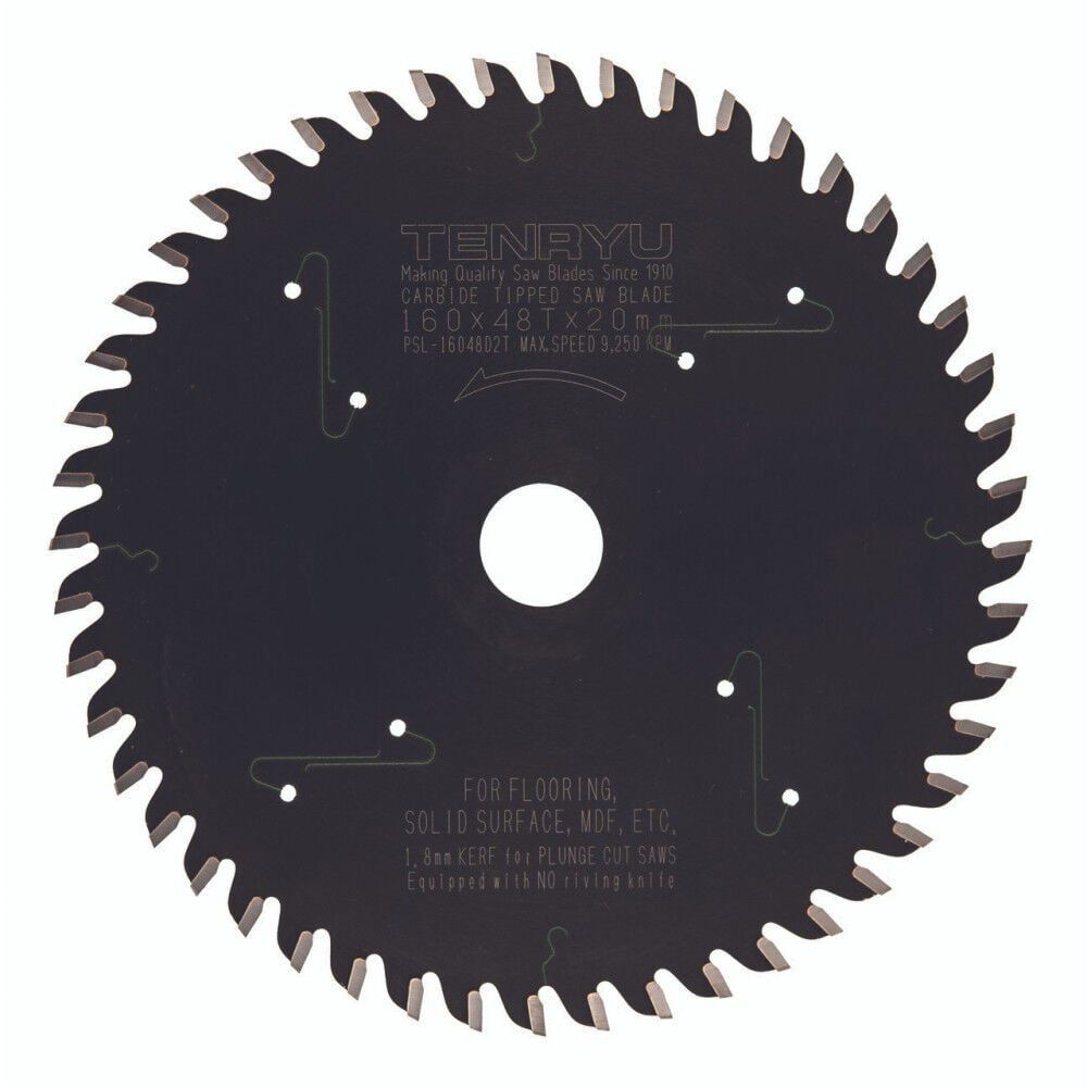 Tenryu 160 mm x 48T PTFE Coated Plunge Cut Saw Blade
