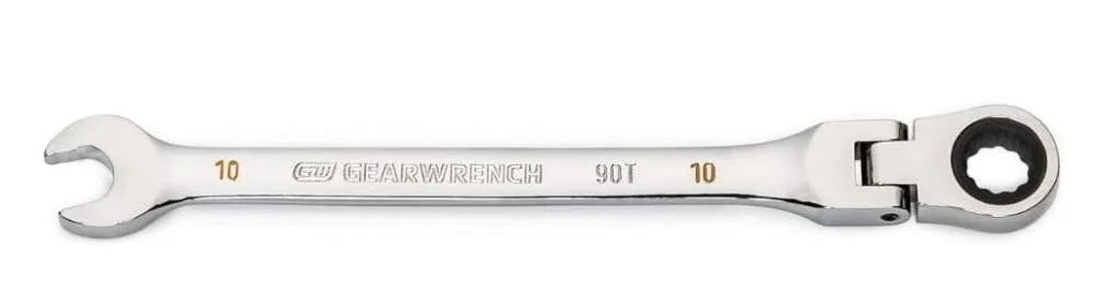 GEARWRENCH 10mm 90T 12 Point Flex Head Ratcheting Combination Wrench