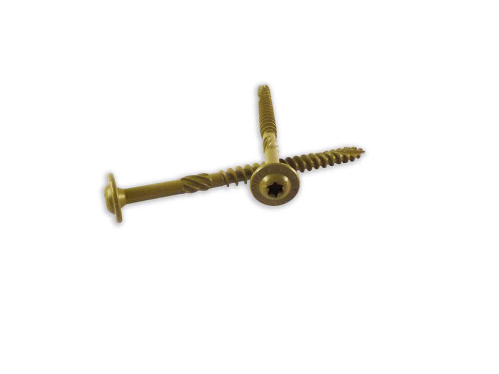 Woodpro 5/16 x 5-1/8 In. 1500 Hour PPG Golden E-Coat Washer Head Screws