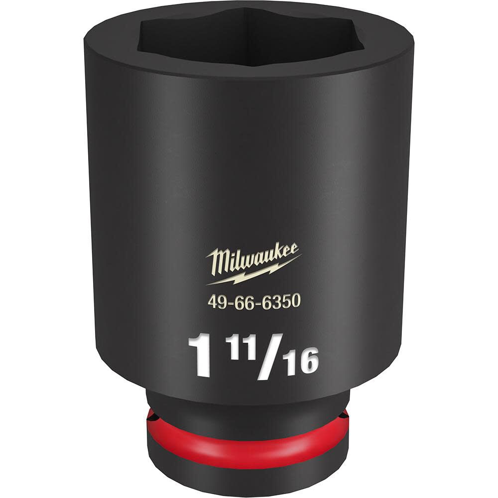 Milwaukee Impact Socket 3/4in Drive 1 11/16in Deep 6 Point