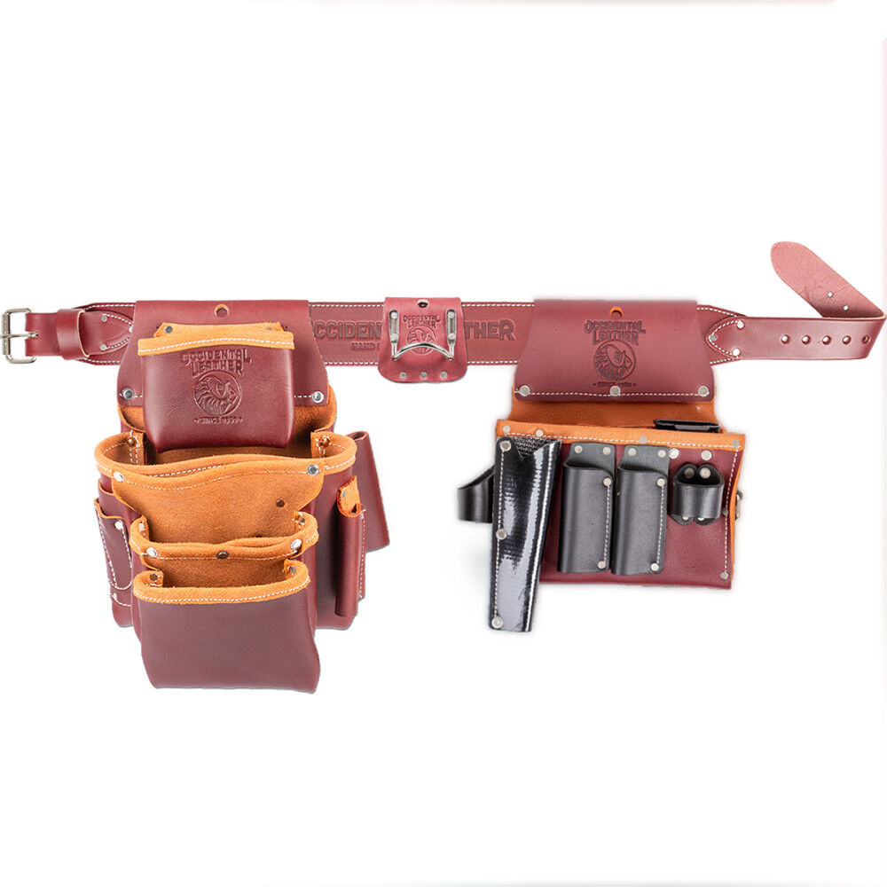 Occidental Leather Right Hand Commercial Drywall Tool Belt Setup, Brown, Medium