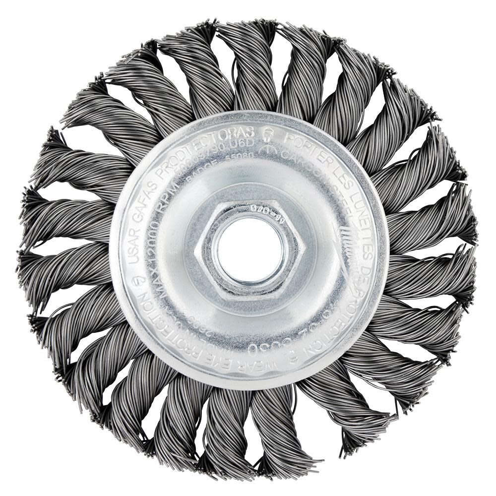 Milwaukee 4 in. Carbon Steel Full Cable Twist Knot Wheel