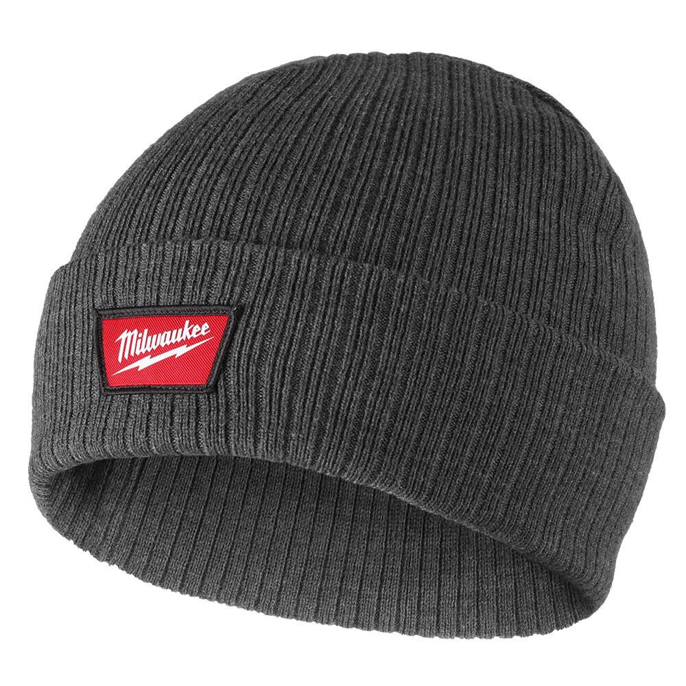 Milwaukee Rib-Knit Cuffed Beanie – Gray