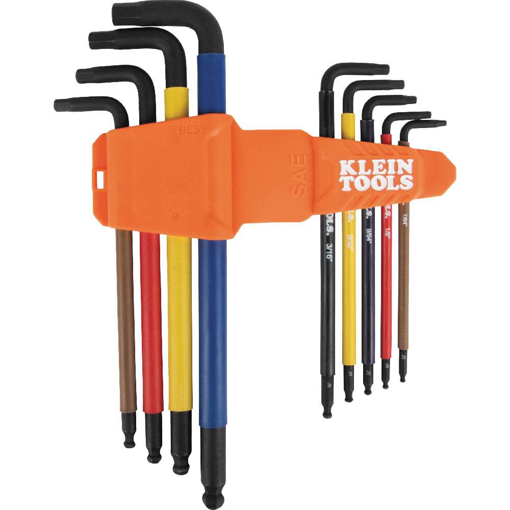 Klein Tools Color-Coded SAE Hex Key Set 9pc